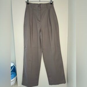 Classic Tan Wide-Leg Trousers